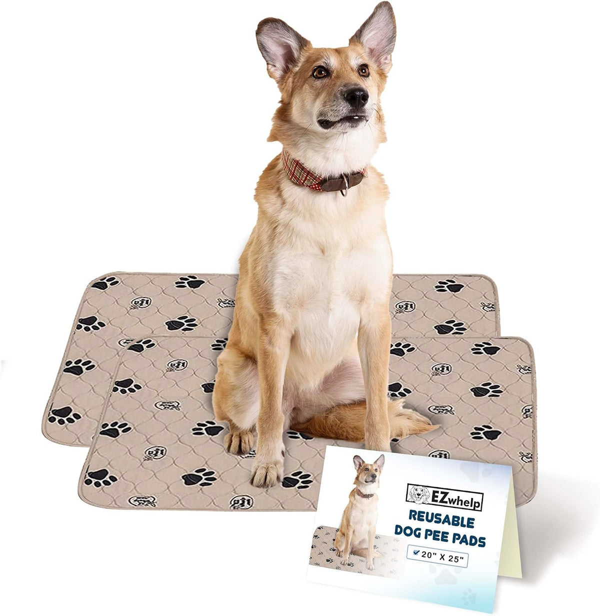 Reusable Washable Dog Pee Pads, 2-Pack