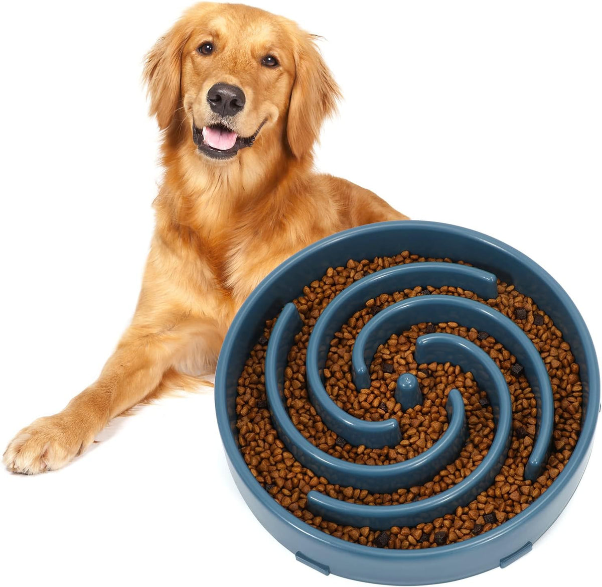 Slow Feeder Large Dog Bowl, Non-Slip Maze Puzzle Bowl for Bloat Prevention