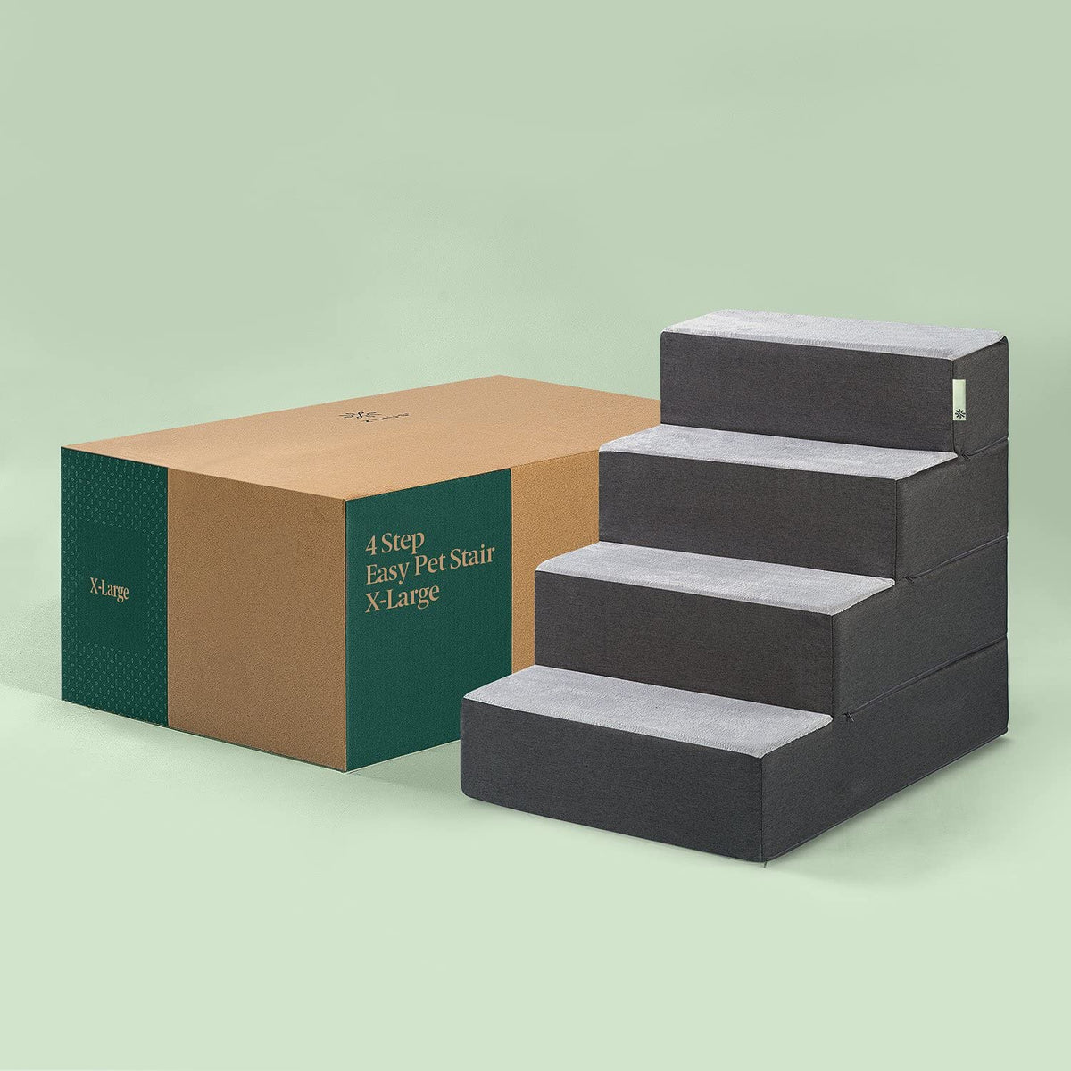 Zinus 4-Step Easy Pet Stairs & Ramp for Cats and Dogs