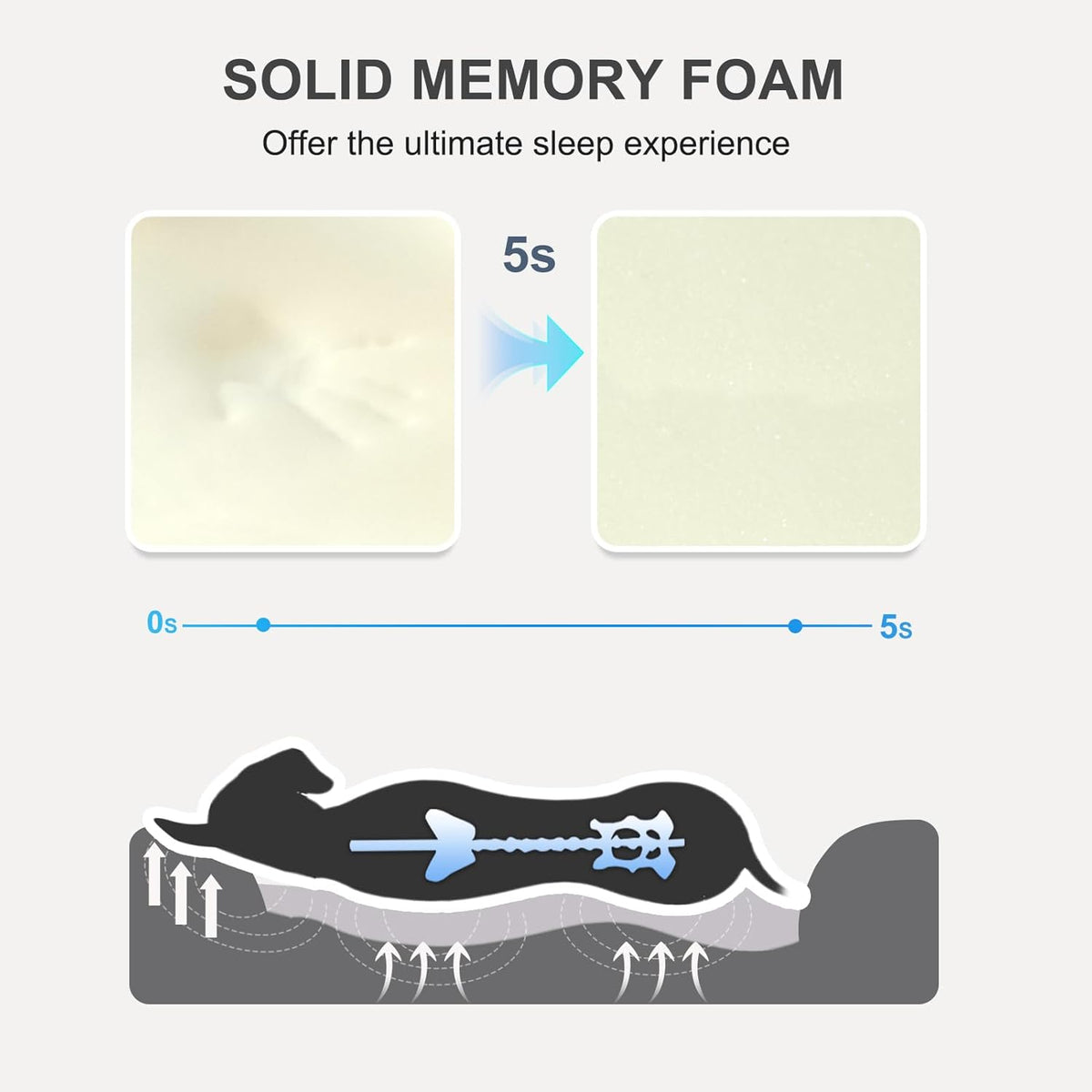 Large Memory Foam Dog Bed, Orthopedic Dog Bed & Sofa