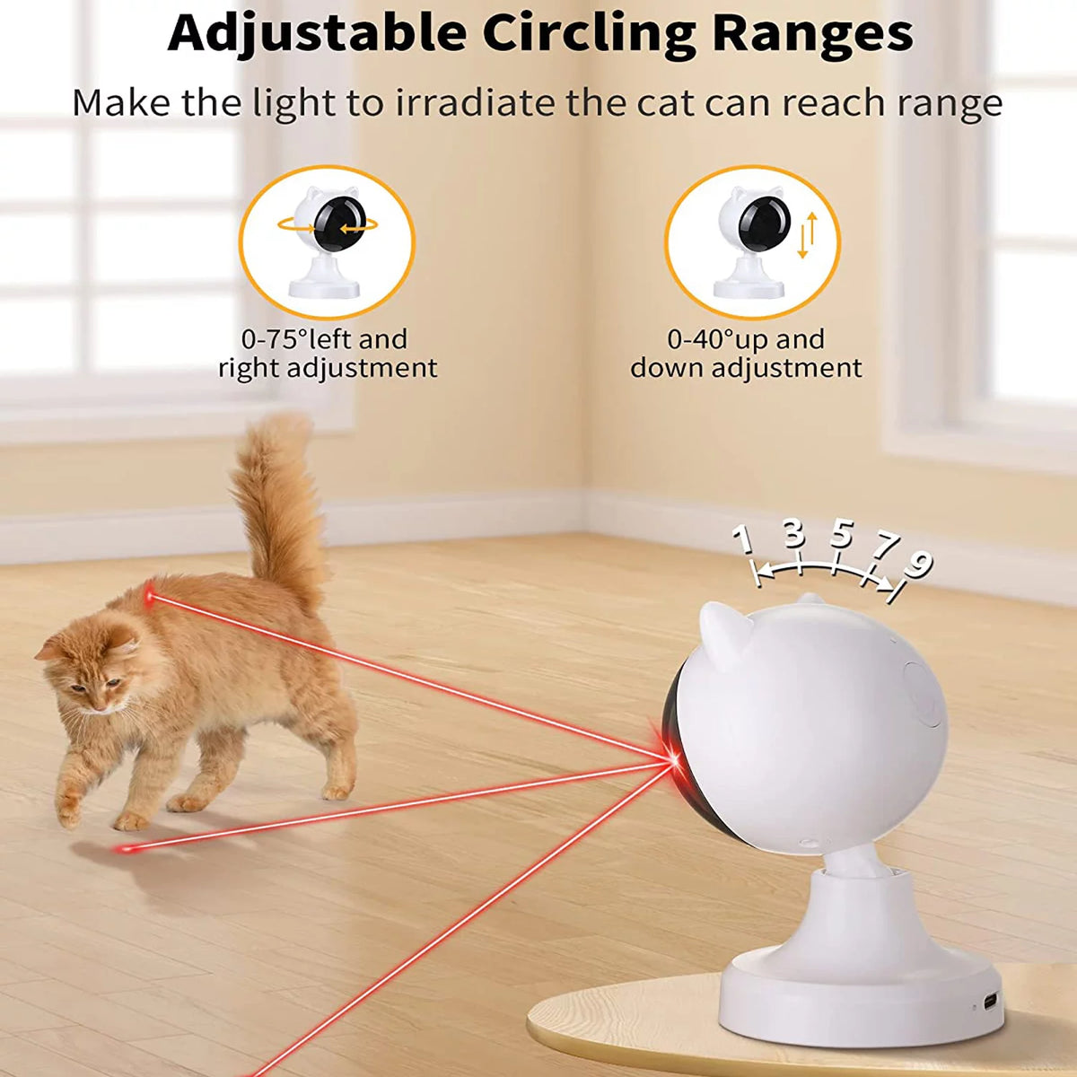 Automatic Cat Laser Toys, Interactive Laser Cat Toys for Indoor Cats