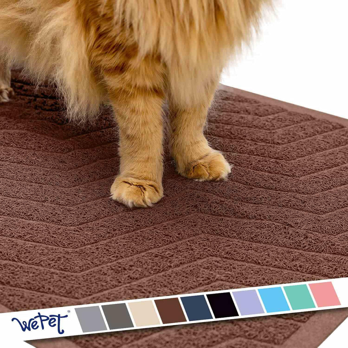 Wepet Cat Litter Box Mat, Durable PVC Trapping Rug